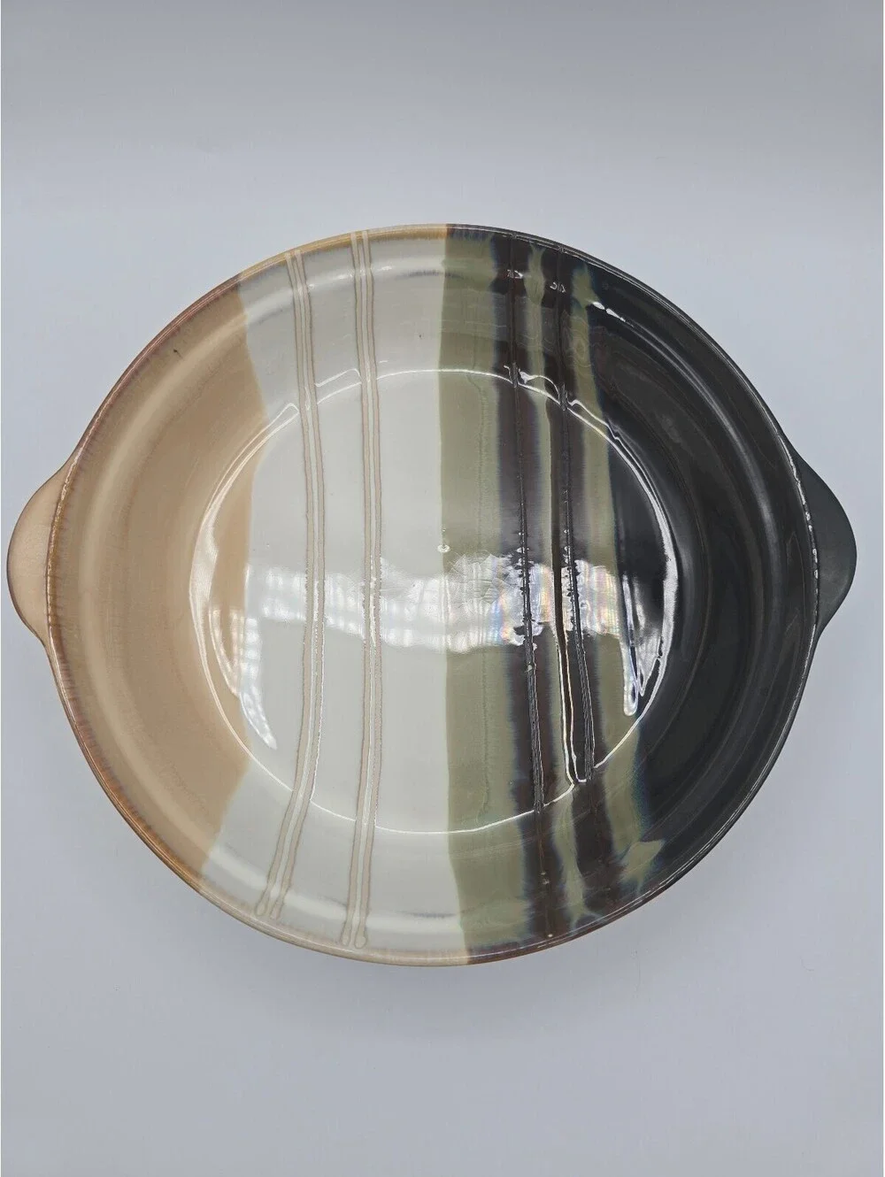 Home Trends Jazz Stoneware Round Baker Dish Reactive Glaze 10.5